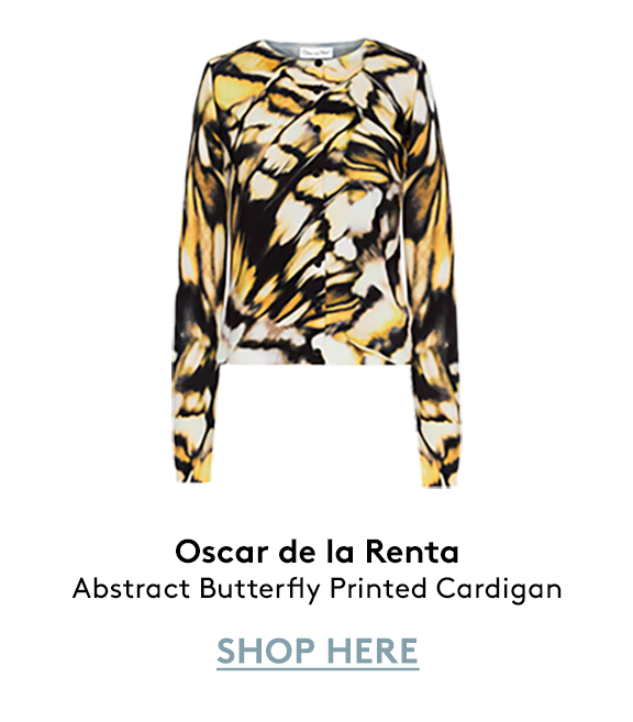 Abstract Butterfly Printed Cardigan