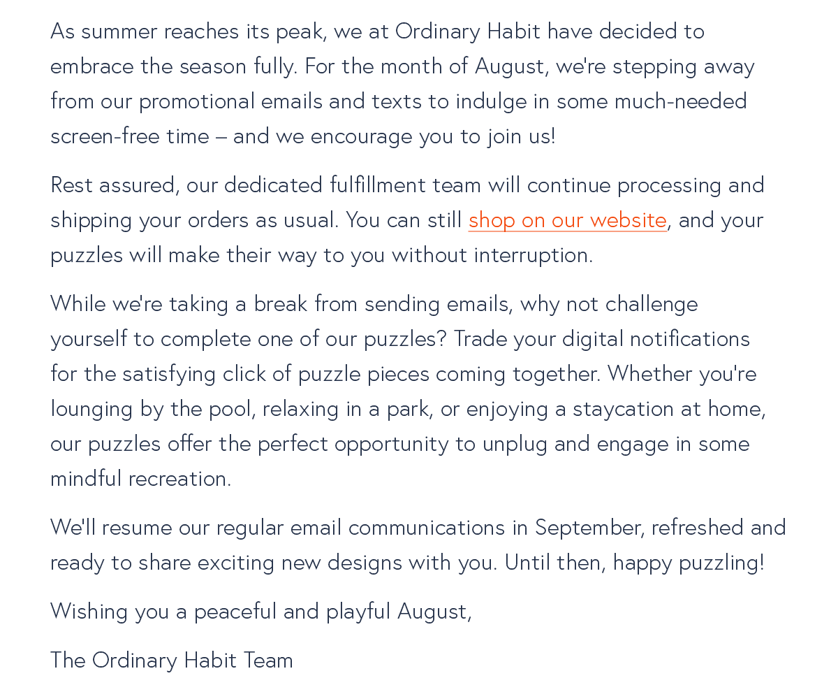 Shop Ordinary Habit