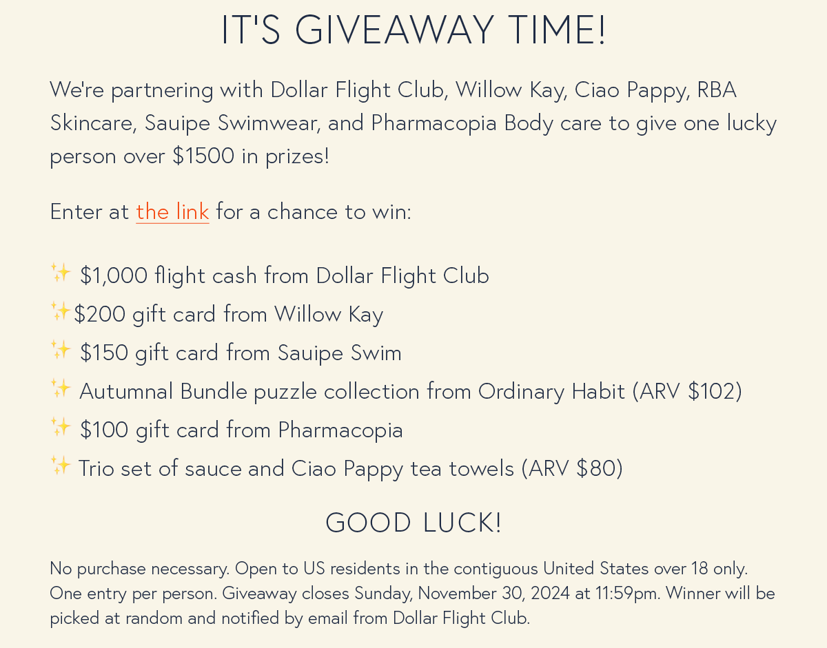 Giveaway Ordinary Habit