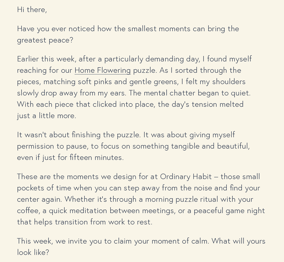 Giveaway Ordinary Habit