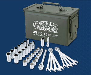 Power Torque 39-Pc. 3/8" Dr SAE & Metric Tool Set