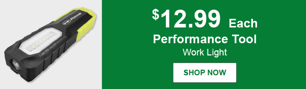 Performance Tool Work Light, PFM W2685, $12.99 Each