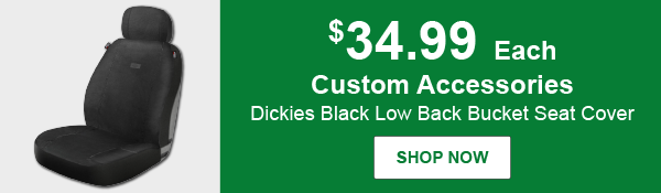 Dickies Black Low Back Bucket Seat Cover, CA 43879, $34.99 Each