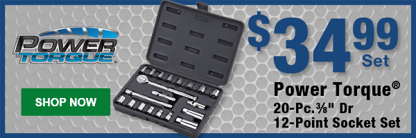 $34.99 Set Power Torque® 20-Pc. 3/8" Dr 12-Point Socket Set