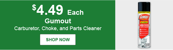 Gumout Carburetor, Choke, and Parts Cleaner, GUM 800002230 16 oz., $4.49 Each –&nbsp;SHOP NOW