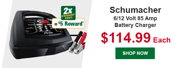 Schumacher - 6/12 Volt 85 Amp Battery Charger - $114.99 Each - 2x O'Rewards Points = $5 Reward*