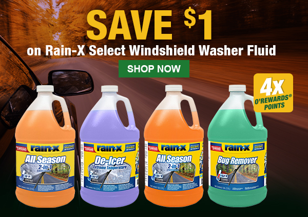 SAVE $1 on Rain-X Select Windshield Washer Fluid. Shop Now. 