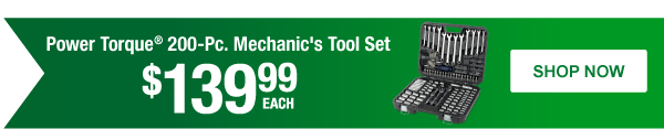 Power Torque® 200-Pc. Mechanic's Tool Set $139.99 Each