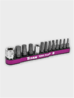 Titan 13-Pc. 1/4" and 3/8" Dr Star Bit Set, TTN 16099, $15.99 Set
