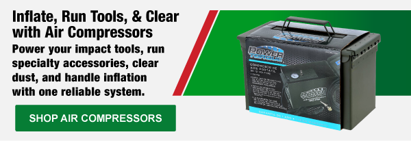 Inflate, Run Tools, & Clear with Air Compressors Power your impact tools, run specialty accessories, clear  dust, and handle inflation with one reliable system.