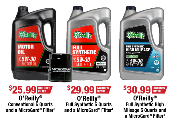 O'Reilly Auto Motor Oil Packages