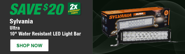 Save $20 Sylvania Ultra 10" Water Resistant LED Light Bar, SYL ULBAR10INCB1V2 4560 lumens, 2x O’Rewards Points