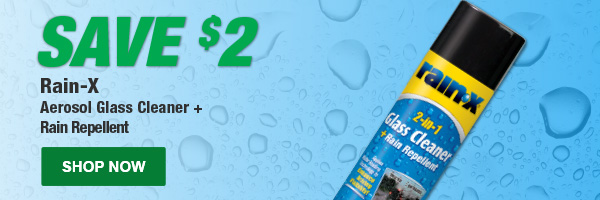 Save $2 Rain-X Aerosol Glass Cleaner + Rain Repellent RNX 5080233 18 oz.