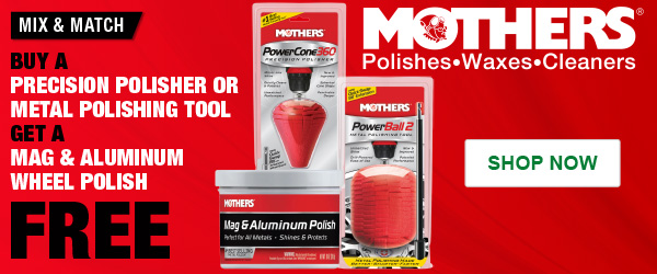 Buy a Precision Polisher or Metal Polishing Tool Get A Mag & Aluminum Wheel Polish Free, MTH 05146 PowerCone 360, MTH 05143 PowerBall 2, MTH 05101 Wheel Polish 10 oz.
