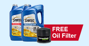Syntec Oil 5 Quart Jugs and MicroGard Select Filter. 