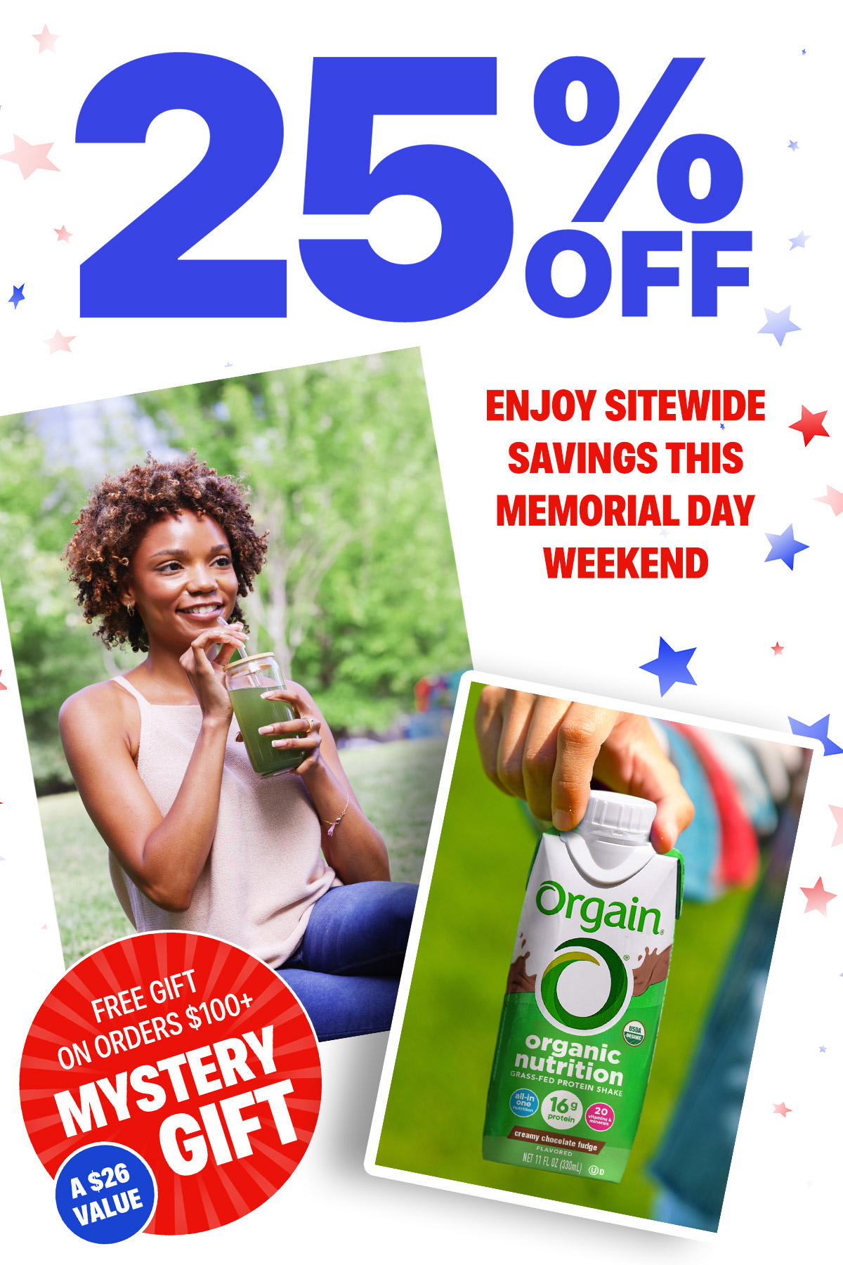 Take 25% OFF sitewide.