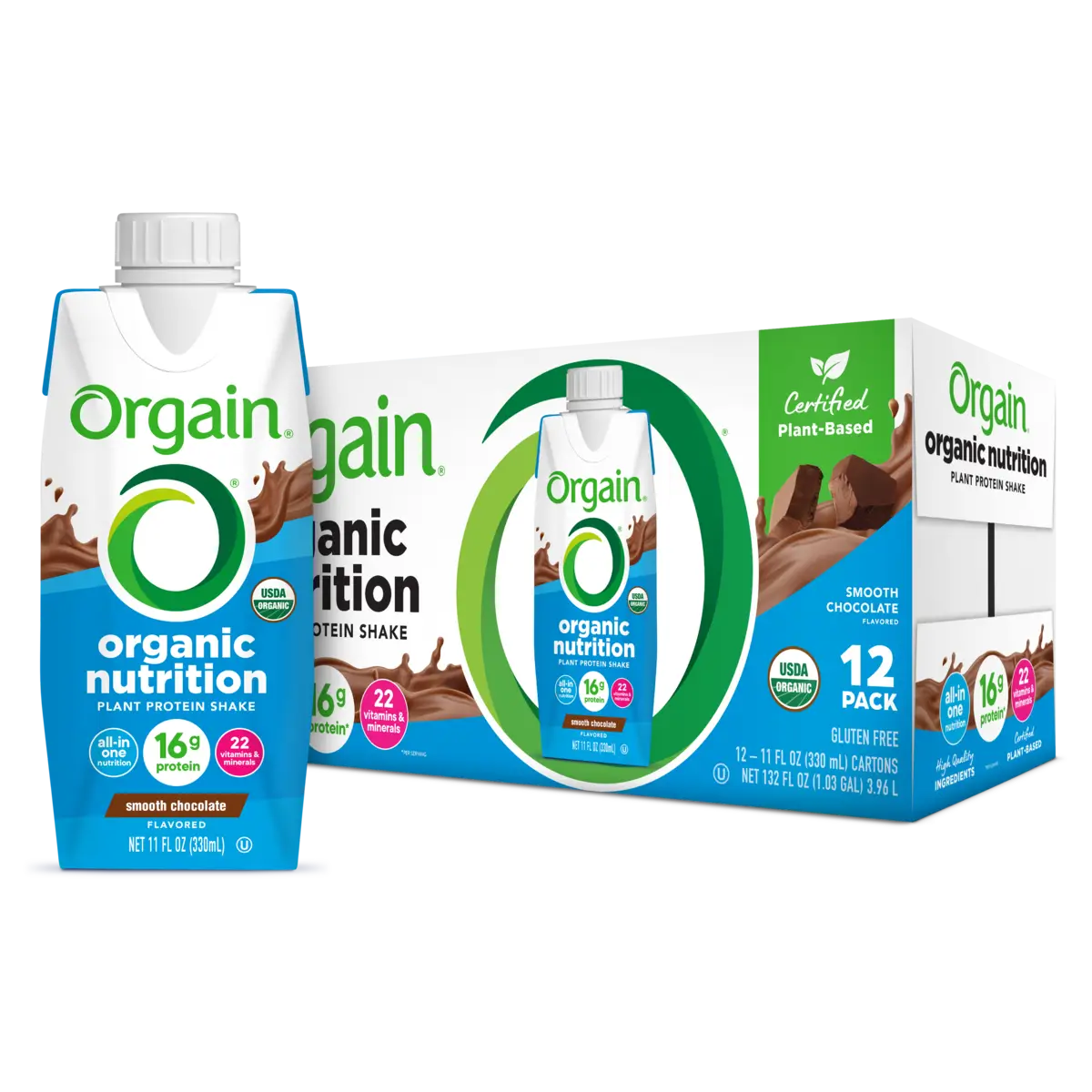 Image of Vegan Organic Nutrition Shake - Smooth Chocolate