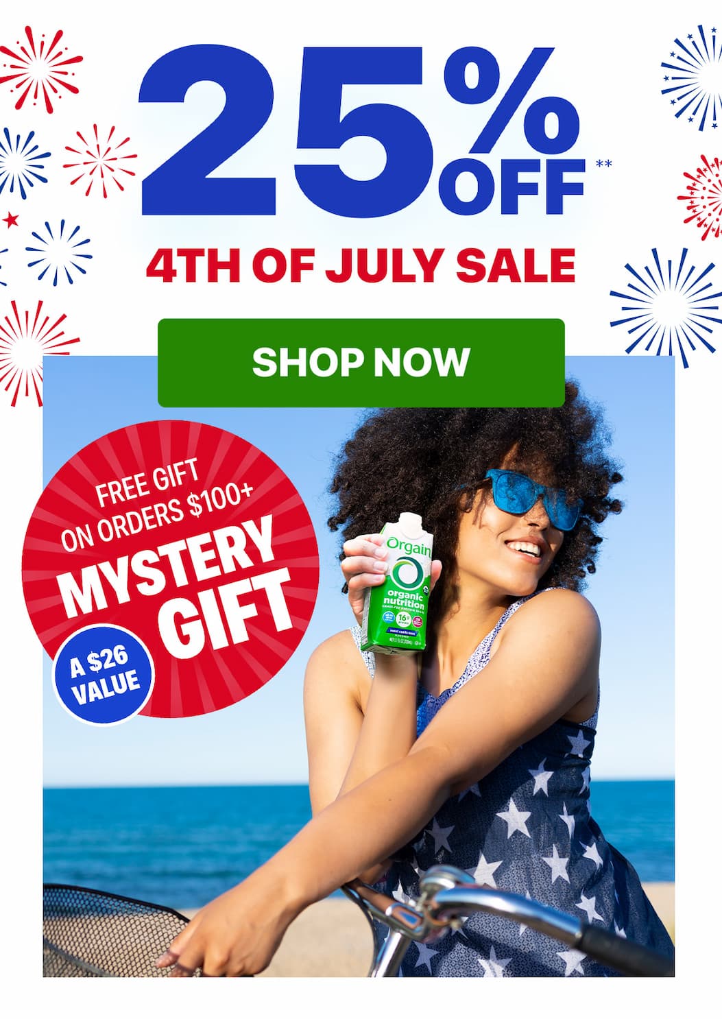 Get 25% OFF - Shop the 4th of July Sale