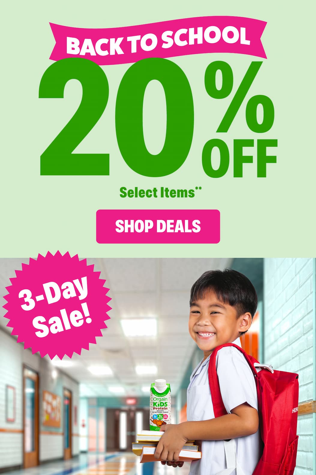 Get 20% OFF the Back to School Collection