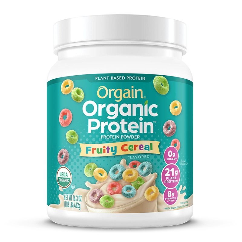 Organic Plant Protein Powder, Fruity Cereal