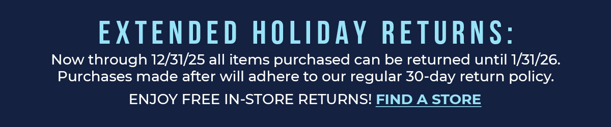 Extended Holiday Returns