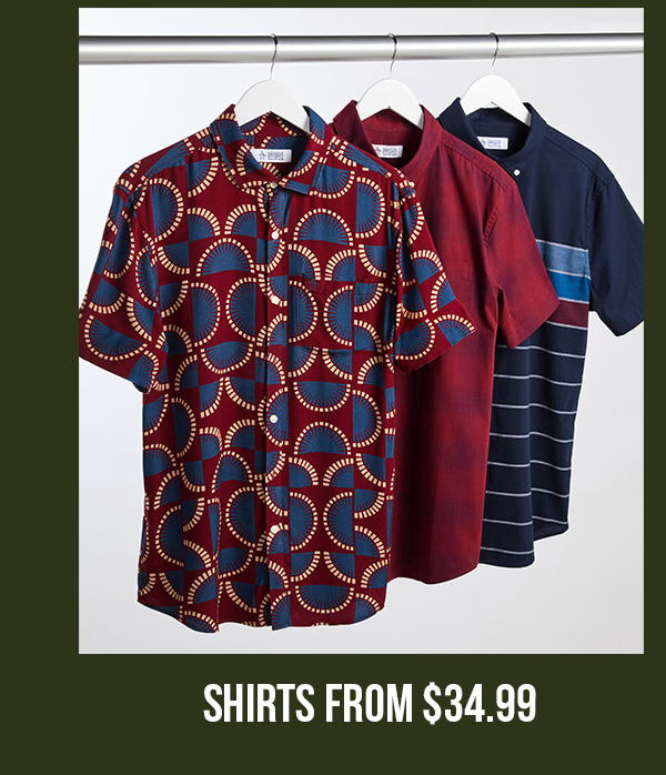 Shirts From $34.99