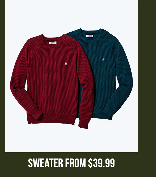 Sweaters from $39.99