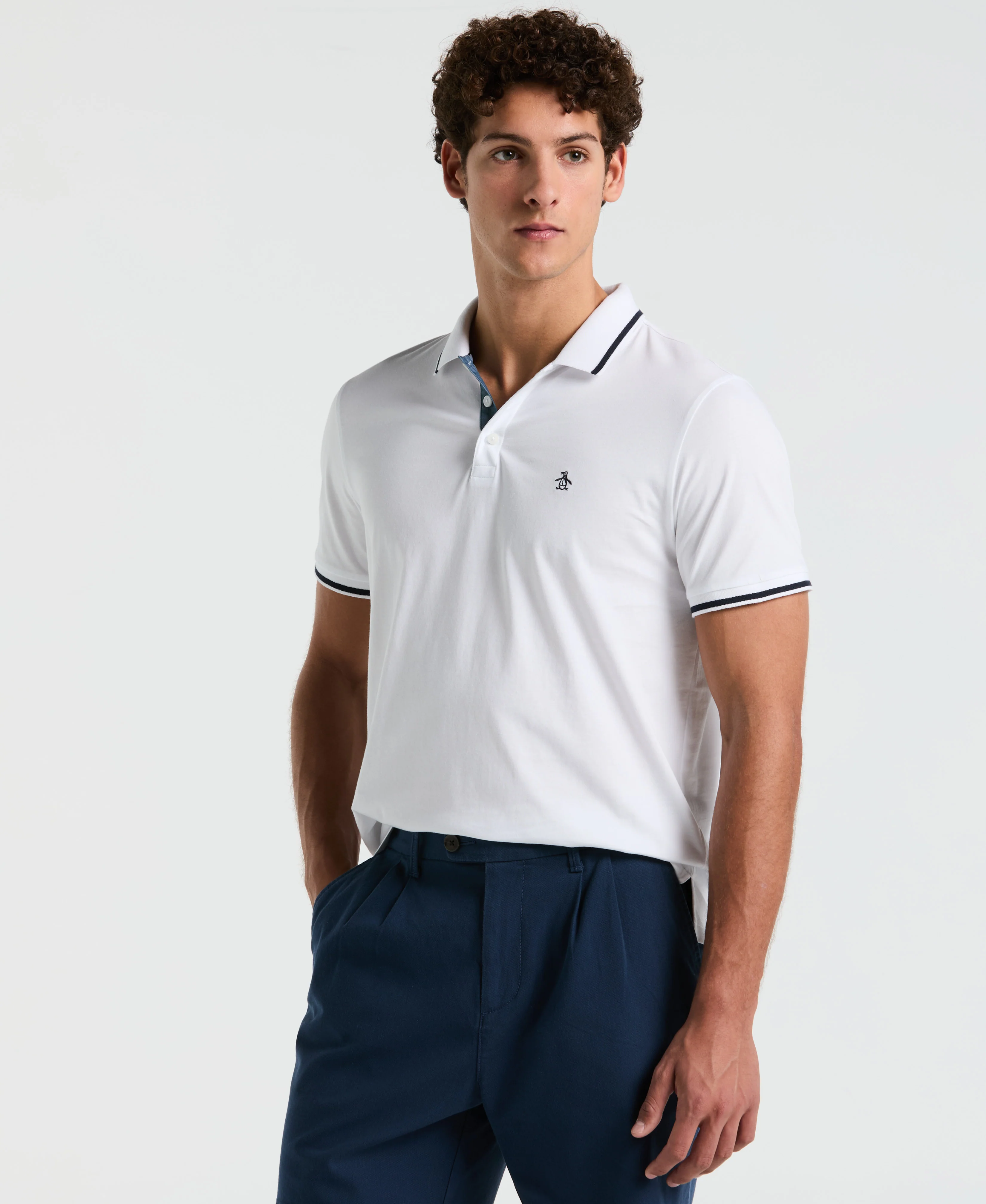 Image of Tipped Jersey Polo