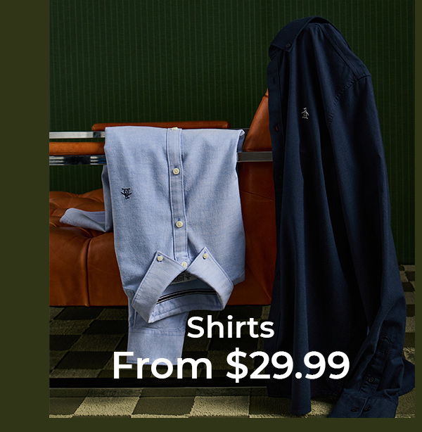 Shirts from $29.99