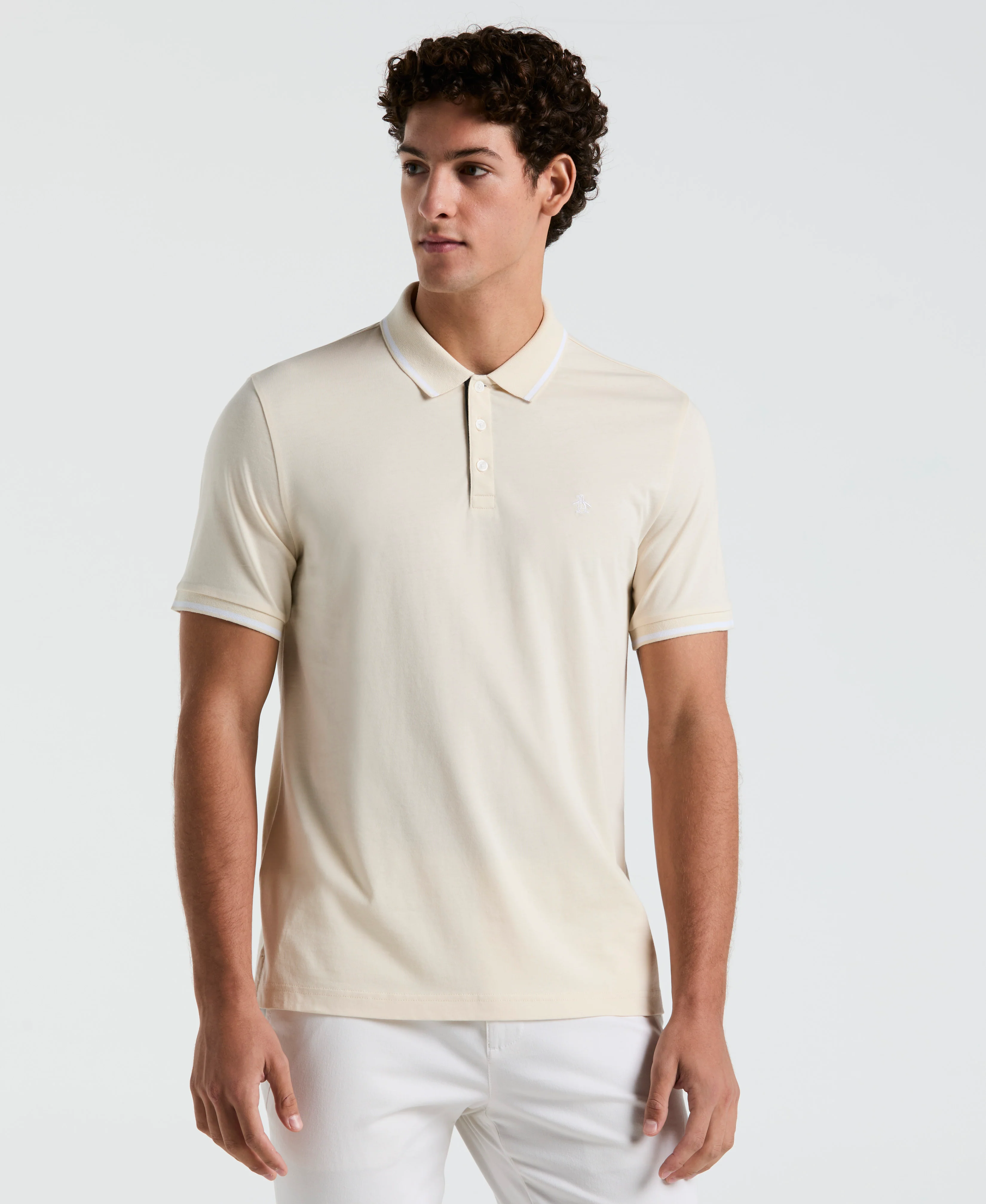 Image of Tipped Jersey Polo