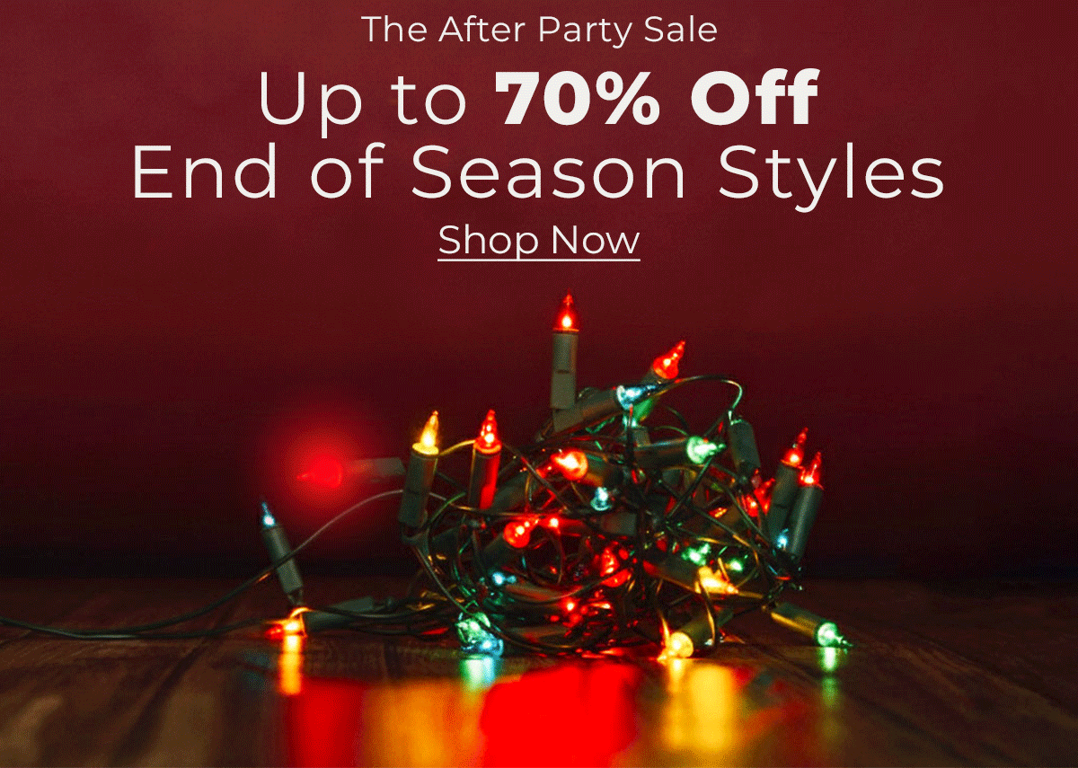 Shop the After Party Sale and save up to 70% Off