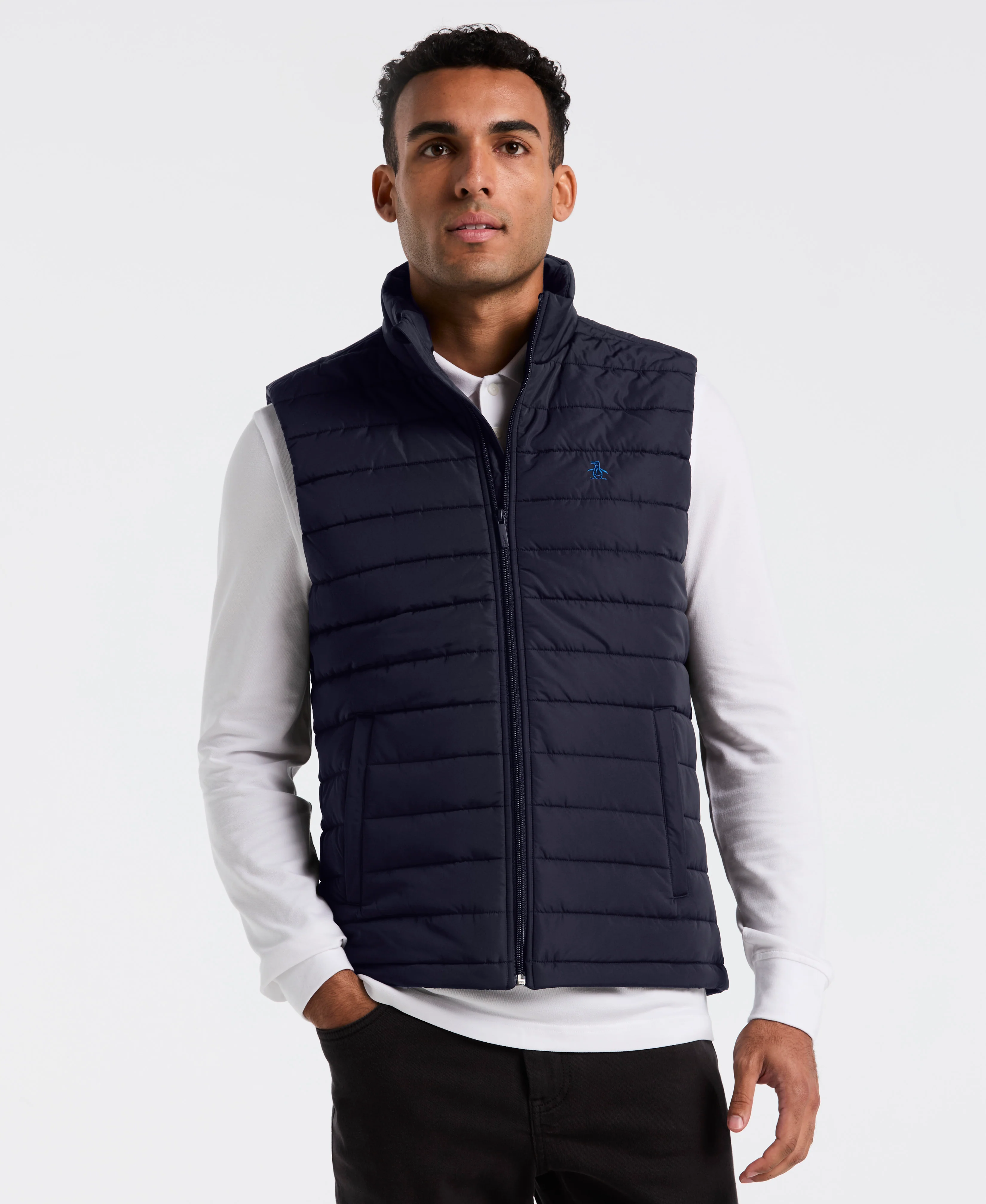 Image of Polyfill Mock Neck Vest