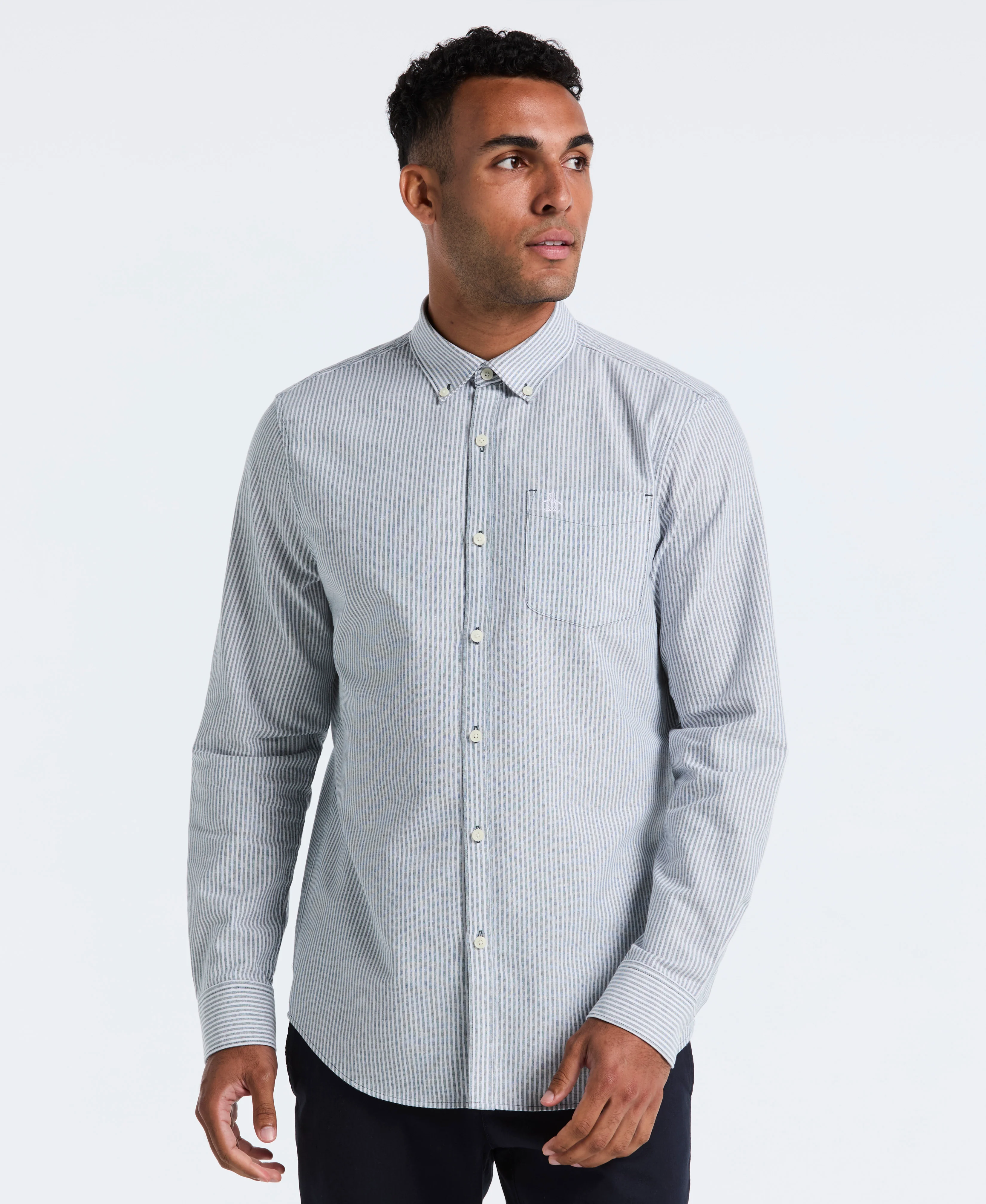 Image of Oxford Long Sleeve Stripe Shirt