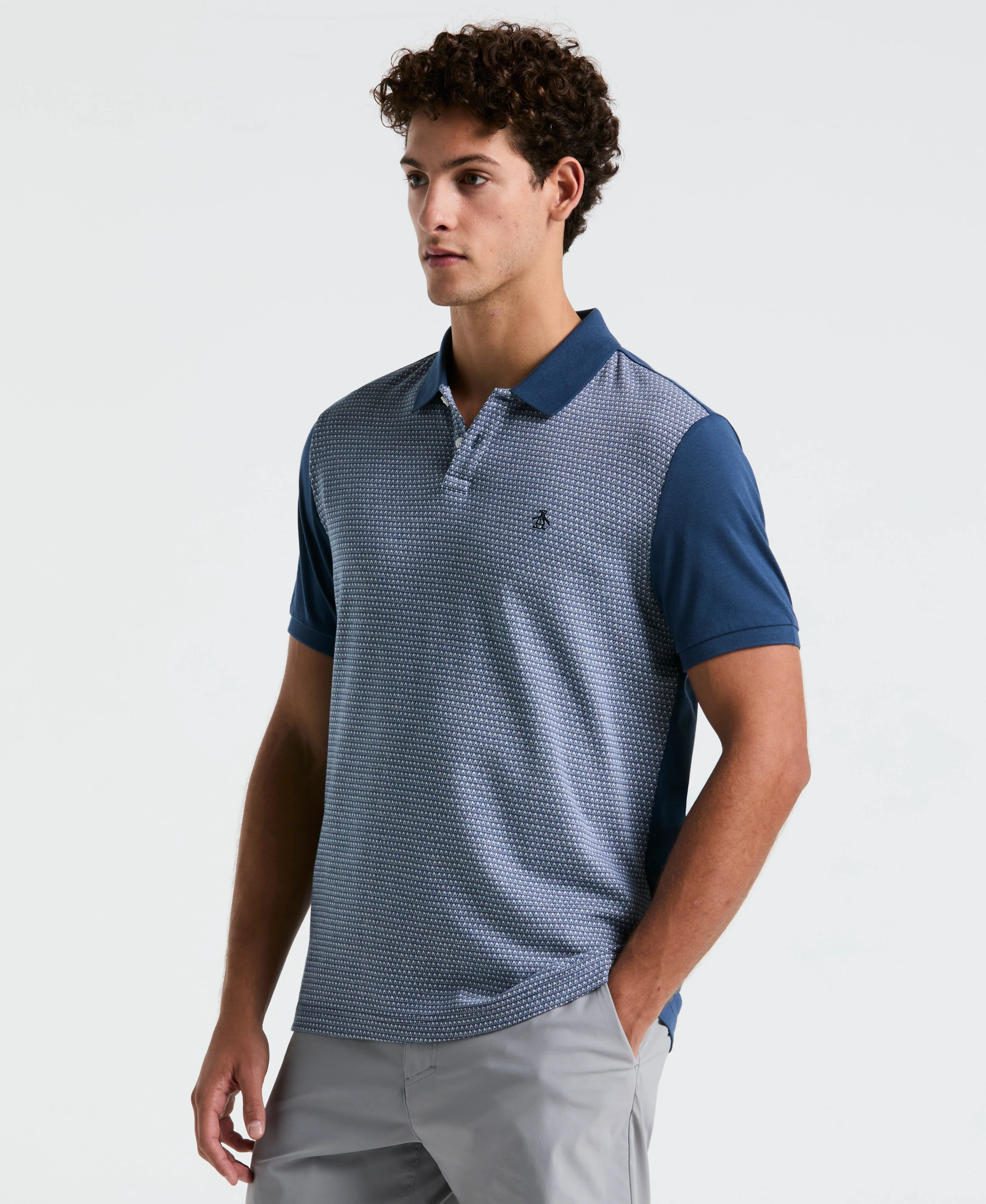 Image of Jacquard Mini Geo Jersey Polo