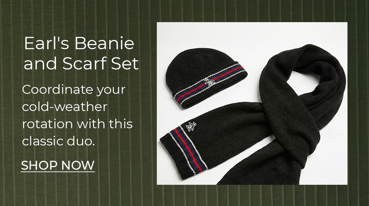 Shop the Earl's Golf Beanie And Scarf Set