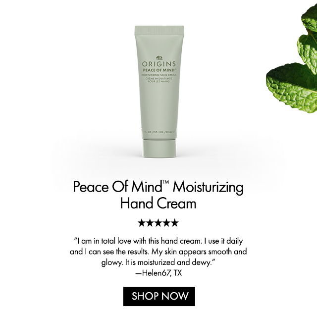 Peace Of Mind™ Moisturizing Hand Cream | I am in total love with this hand cream. I use it daily and I can see the results. My skin appears smooth and glowy. It is moisturized and dewy.—Helen67, TX | SHOP NOW