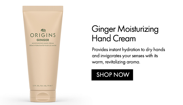 Ginger Moisturizing Hand Cream | Provides instant hydration to dry hands and invigorates your senses with its warm, revitalizing aroma. | SHOP NOW
