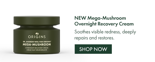 NEW Mega-Mushroom Overnight Recovery Cream | Soothes visible redness, deeply repairs and restores. | SHOP NOW