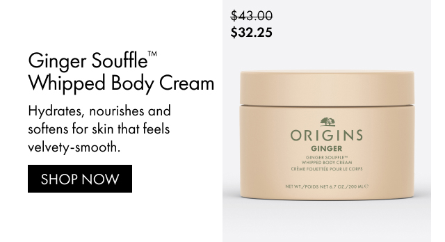 $32.25 | Ginger Souffle™ Whipped Body Cream | Hydrates, nourishes and softens for skin that feels velvety-smooth. | SHOP NOW