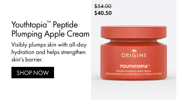 $40.50 | Youthtopia™ Peptide Plumping Apple Cream | Visibly plumps skin with all-day hydration and helps strengthen skin's barrier. | SHOP NOW