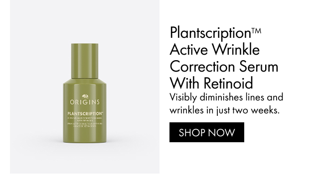 Plantscription™ Active Wrinkle Correction Serum With Retinoid | Visibly diminishes lines and wrinkles in just two weeks. | SHOP NOW