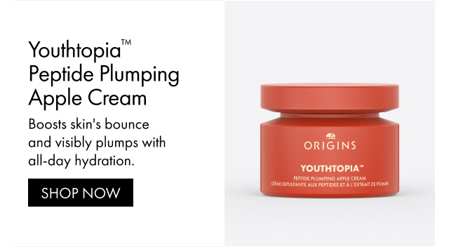 Youthtopia™ Peptide Plumping Apple Cream | Boosts skin's bounce and visibly plumps with all-day hydration. SHOP NOW