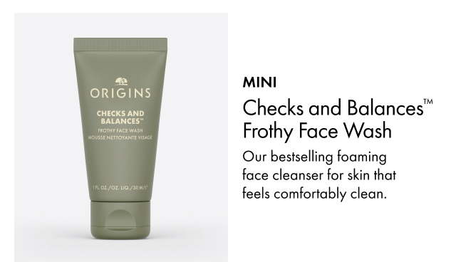 MINI | Checks and Balances™ Frothy Face Wash | Our bestselling foaming face cleanser for skin that feels comfortably clean.