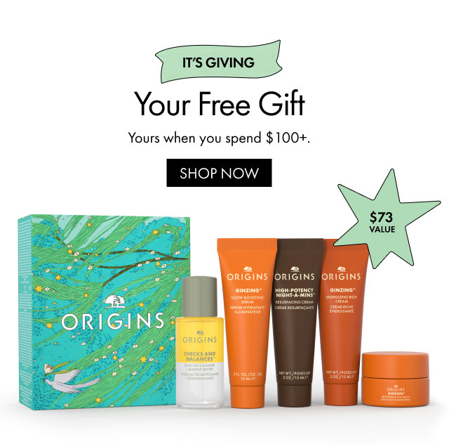 $73 VALUE | IT'S GIVING | Your Free Gift | Yours when you spend $100+. | SHOP NOW