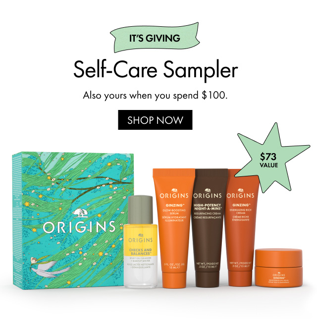 IT'S GIVING | Self-Care Sampler Also yours when you spend $100. | SHOP NOW | $73 VALUE