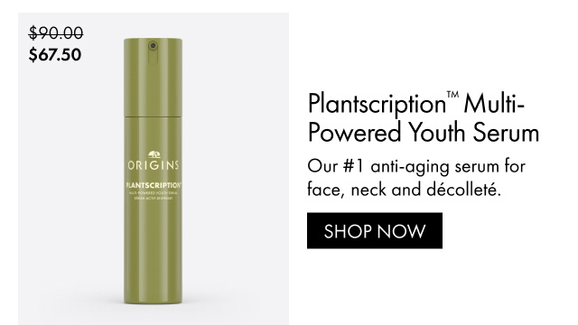 Plantscription™ Multi-Powered Youth Serum | Our #1 anti-aging serum for face, neck and décolleté. | SHOP NOW | $67.50