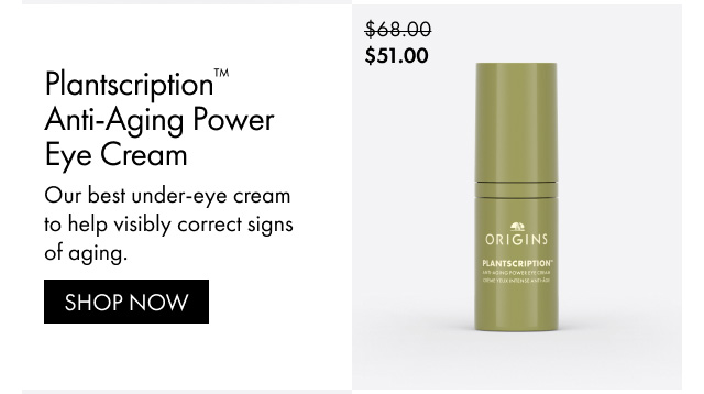Plantscription™ Anti-Aging Power Eye Cream | Our best under-eye cream to help visibly correct signs of aging. | SHOP NOW | $51.00