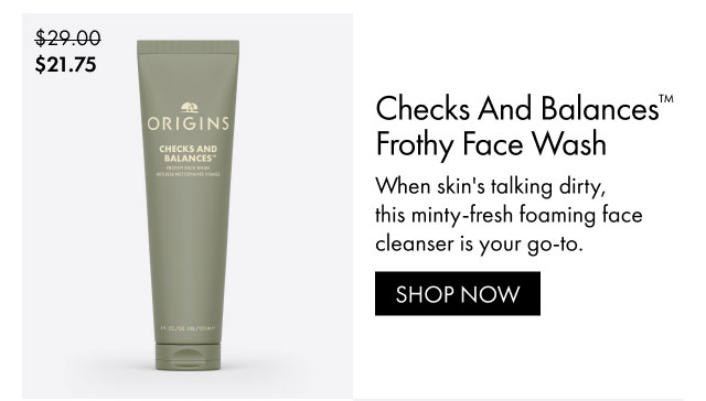 $21.75 | Checks And Balances™ Frothy Face Wash | When skin's talking dirty, this minty-fresh foaming face cleanser is your go-to. | SHOP NOW