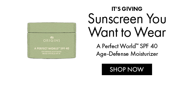 IT'S GIVING | Sunscreen You Want to Wear A Perfect World™ SPF 40 Age-Defense Moisturizer | SHOP NOW