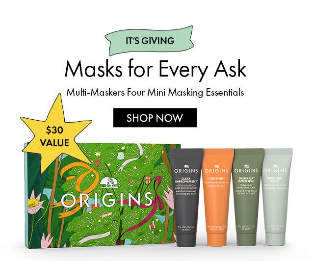 $30 VALUE | IT'S GIVING | Masks for Every Ask | Multi-Maskers Four Mini Masking Essentials | SHOP NOW